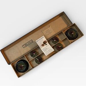 NWOT John Hardy 6 Beeswax Candles and 2 Marble Holders Set